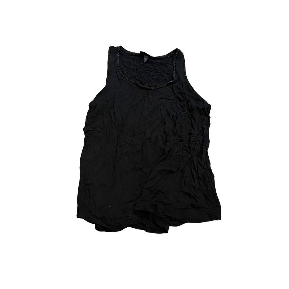 Mossimo black tank with metal chain inside mesh detail xxl